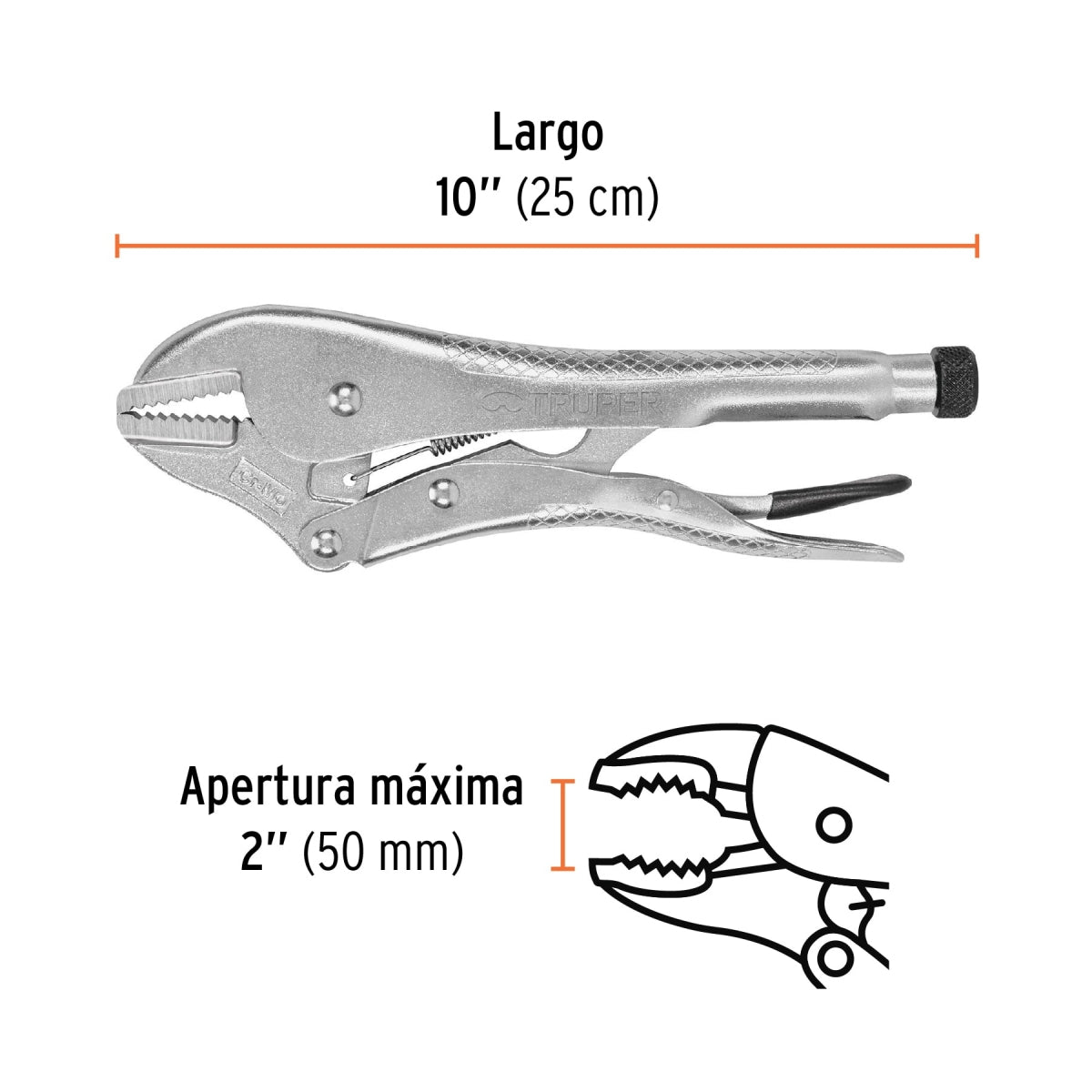 Pinza de presión 10" recta SKU:'17424