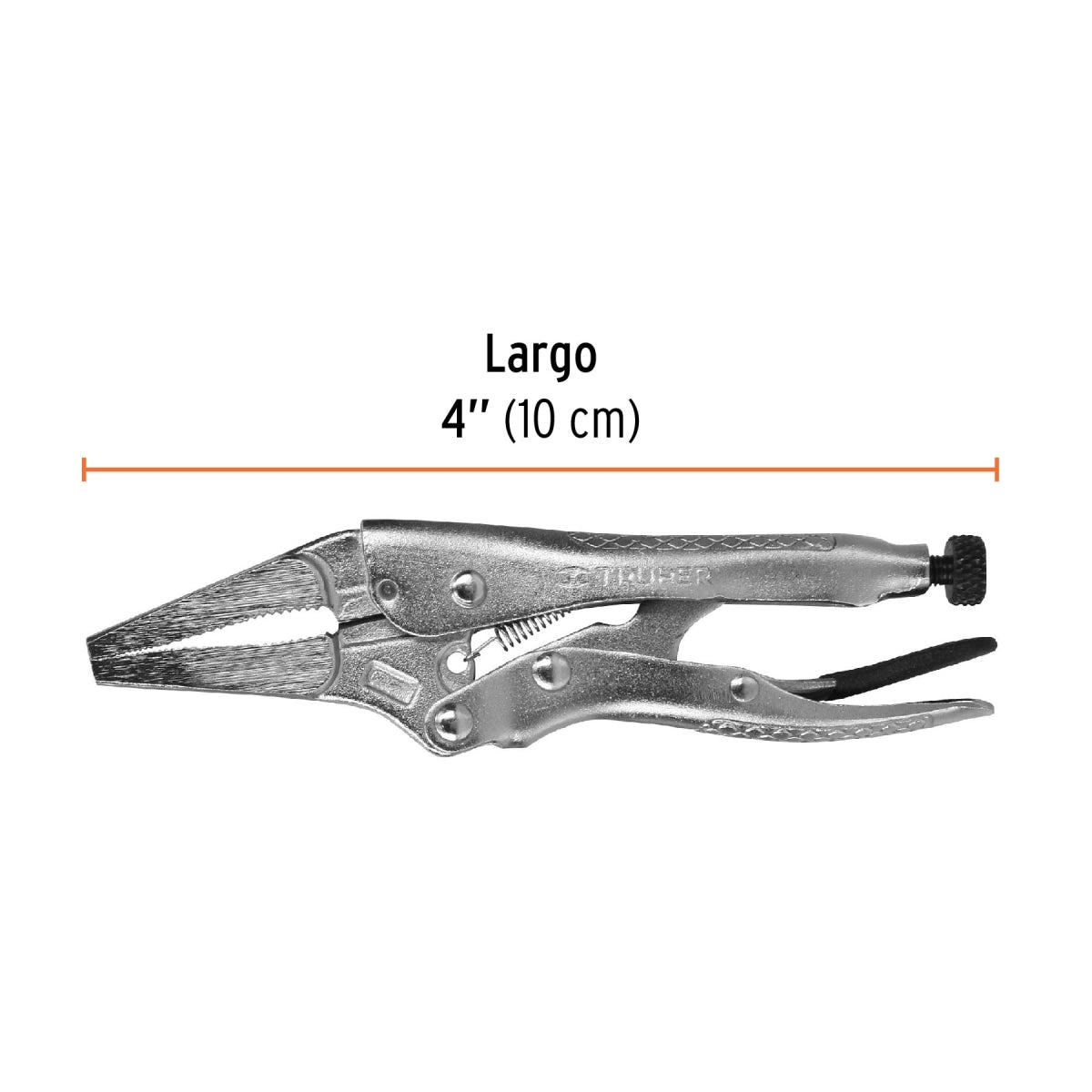 Pinza de presión 4" punta larga SKU:'17434