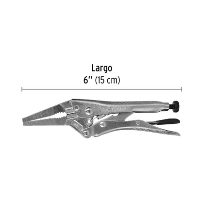 Pinza de presión 6" punta larga SKU:'17432