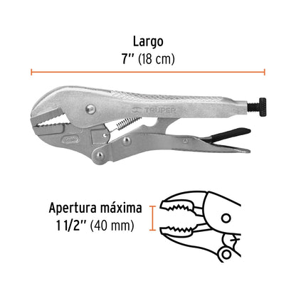 Pinza de presión 7" recta SKU:'17422