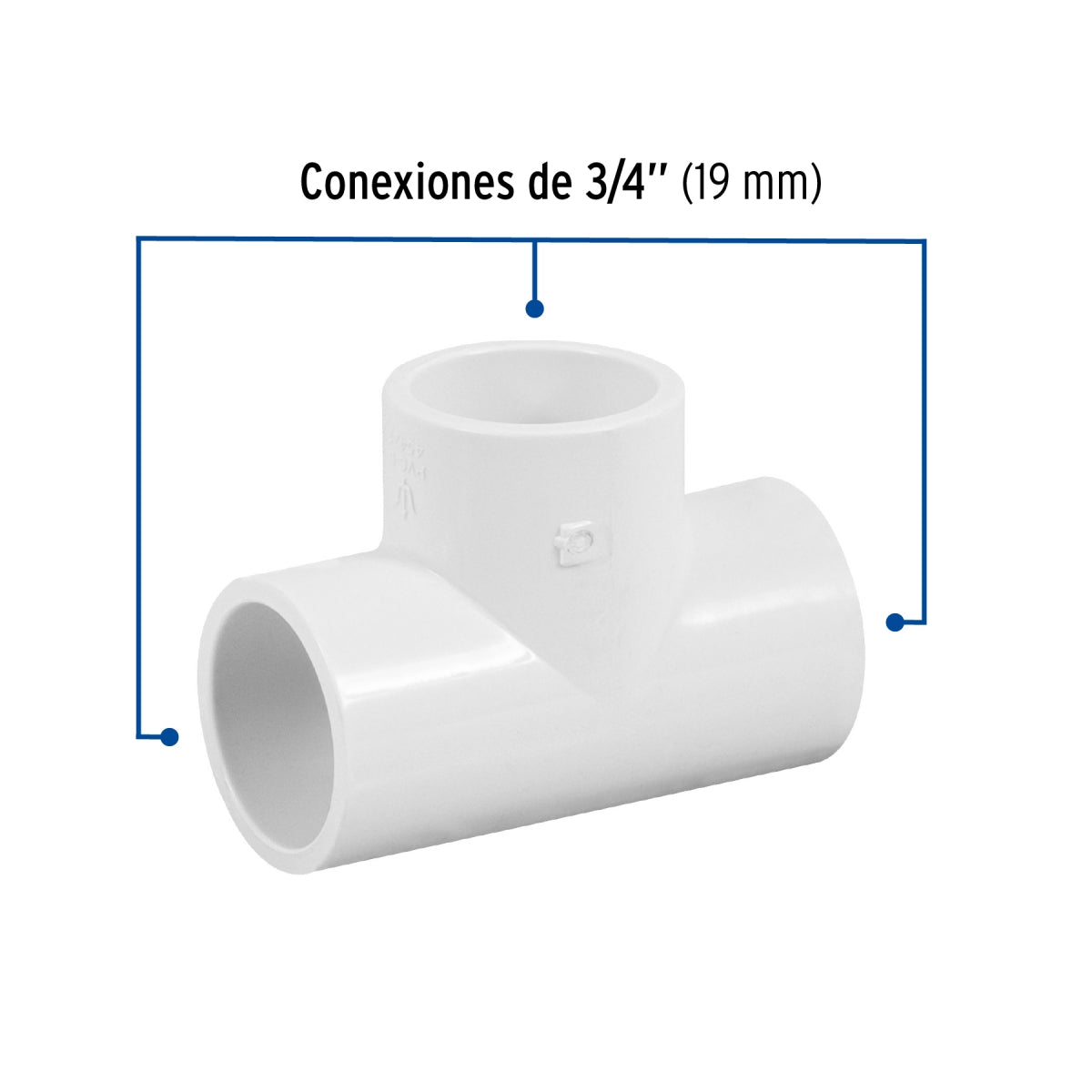 Tee 3/4" PVC cédula 40 SKU:'45421