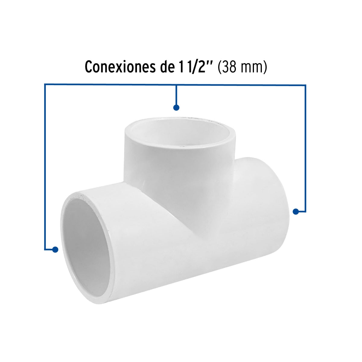 Tee 1 1/2" PVC cédula 40 SKU:'45533