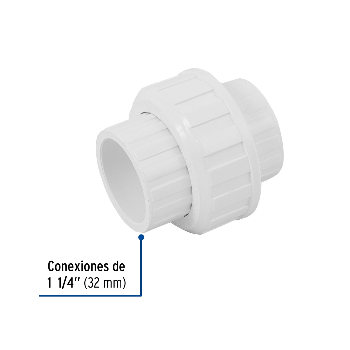 Tuerca unión 1 1/4" PVC cédula 40 SKU:'45542