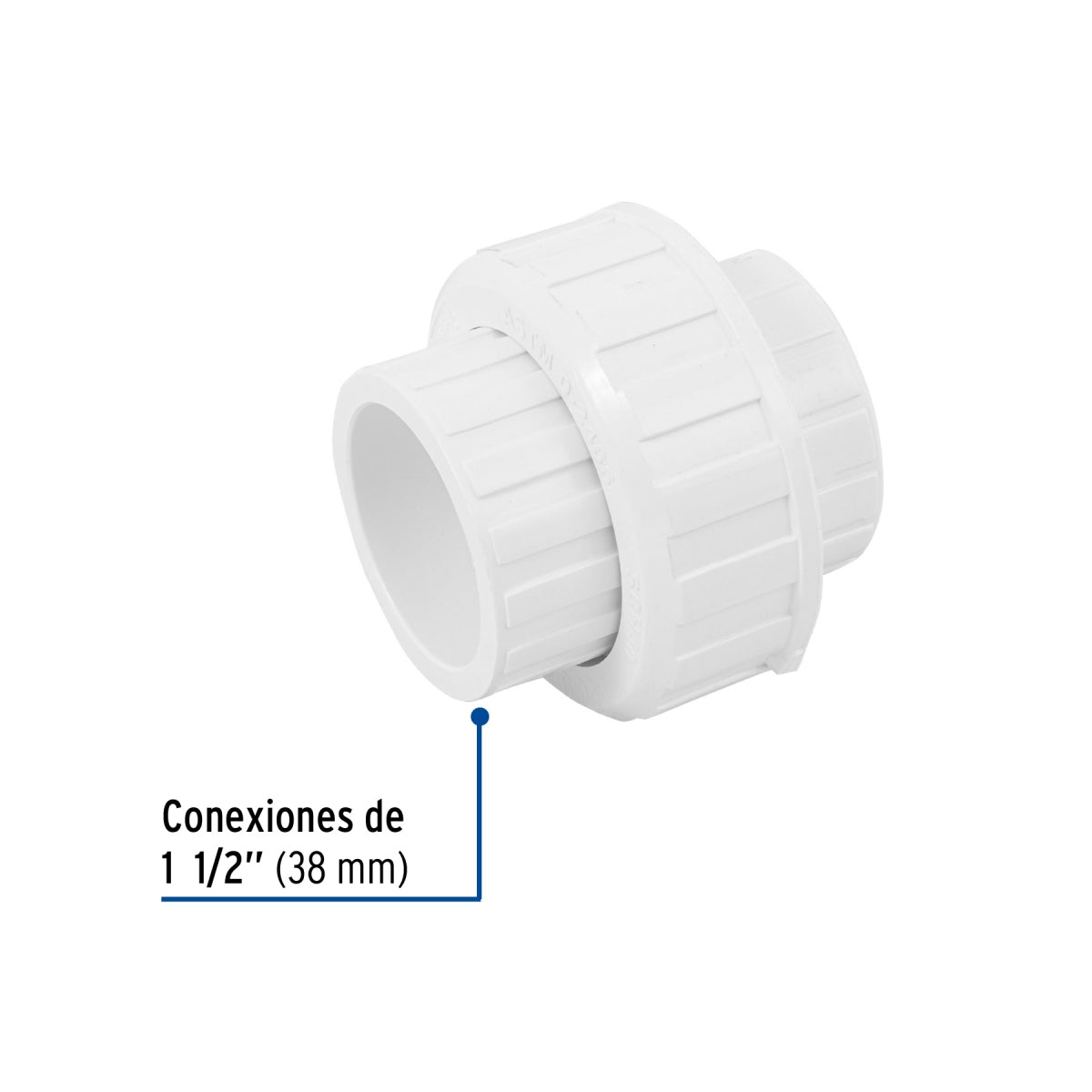 Tuerca unión 1 1/2" PVC cédula 40 SKU:'45543