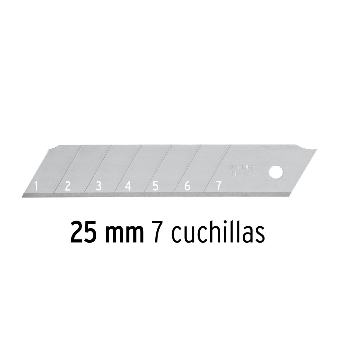 Repuesto 10 cuchillas para navaja cutter 25mm SKU:'17903