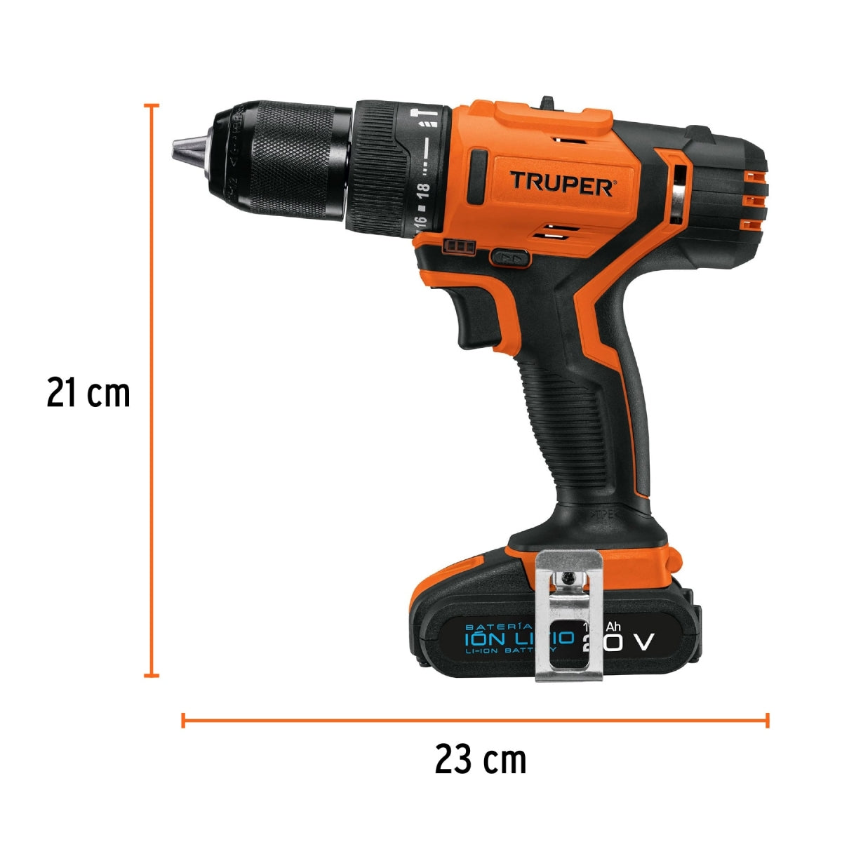 Rotomartillo inalámbrico 1/2" 20V SKU:'18155