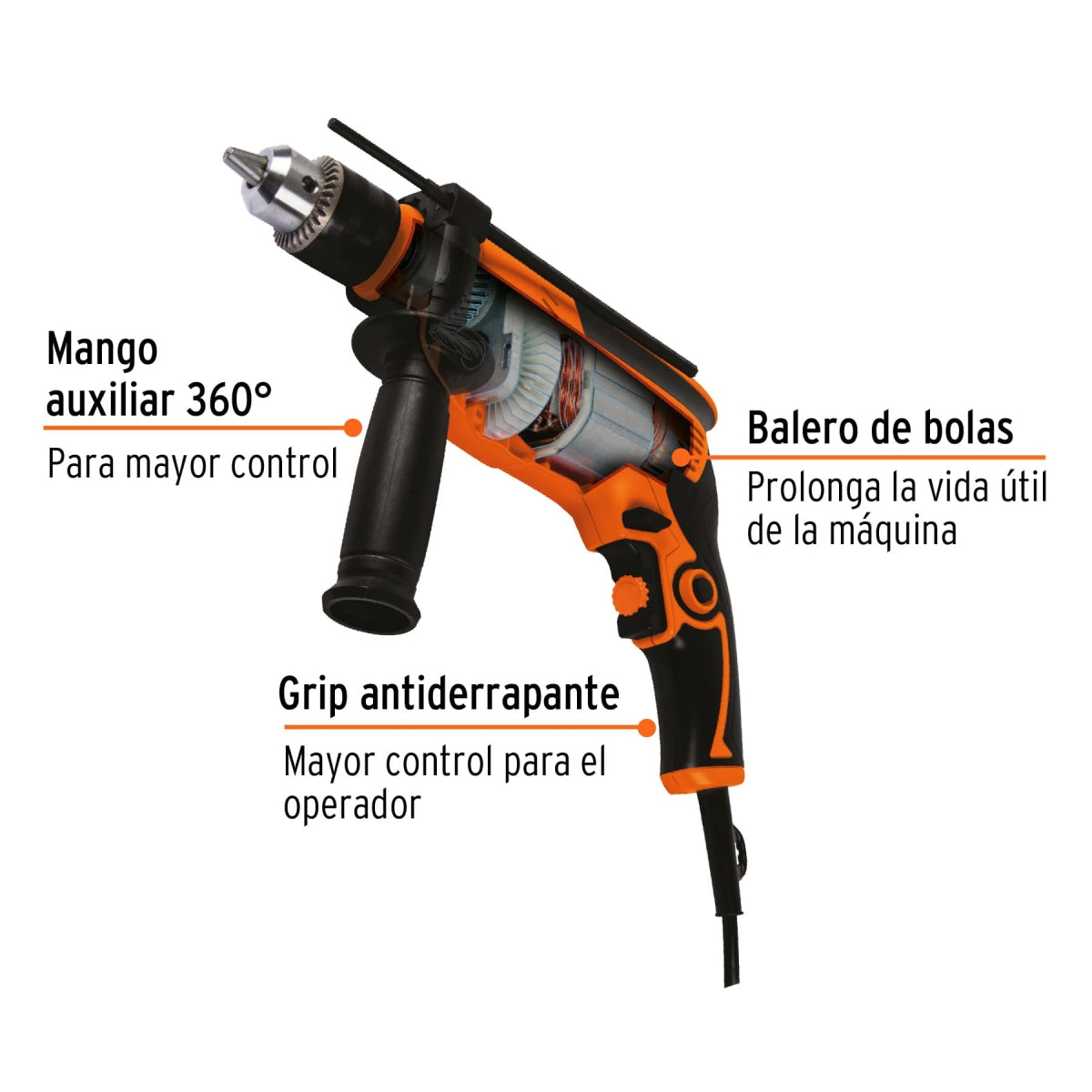 Rotomartillo profesional 1/2" 750W SKU:'14658