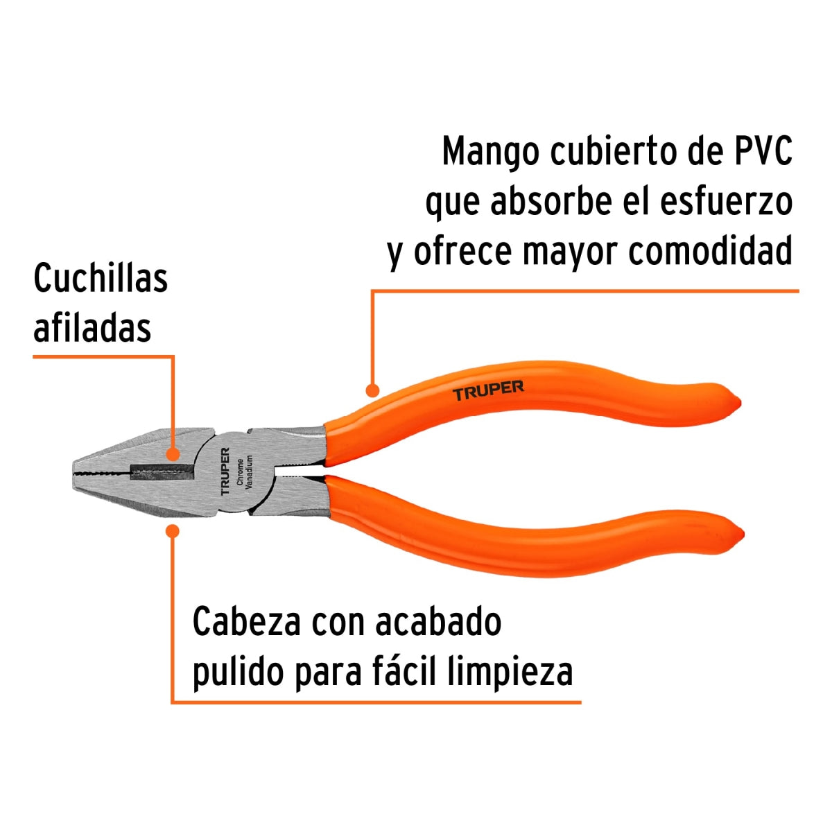 Pinza electricista 6" SKU:'17306