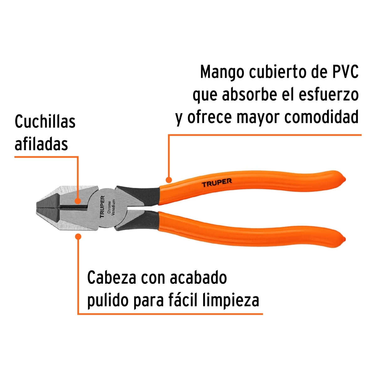 Pinza electricista 8" profesional SKU:'17304