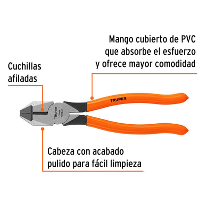 Pinza electricista 8" profesional SKU:'17304