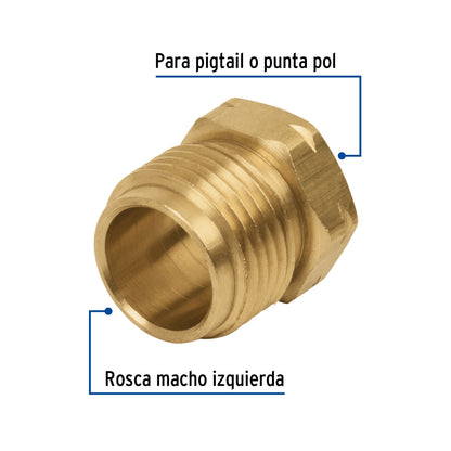 Tuerca izquierda p/gas 7/8" SKU:'49298